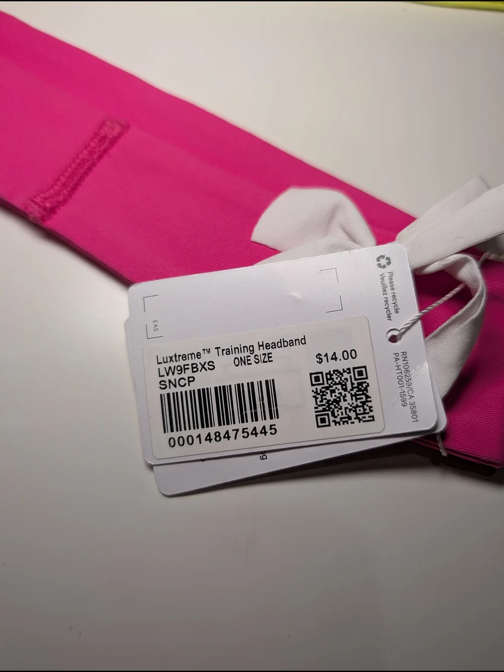 lululemon athletica Stretch Headband Set - Purple, Neon Yellow, Hot Pink